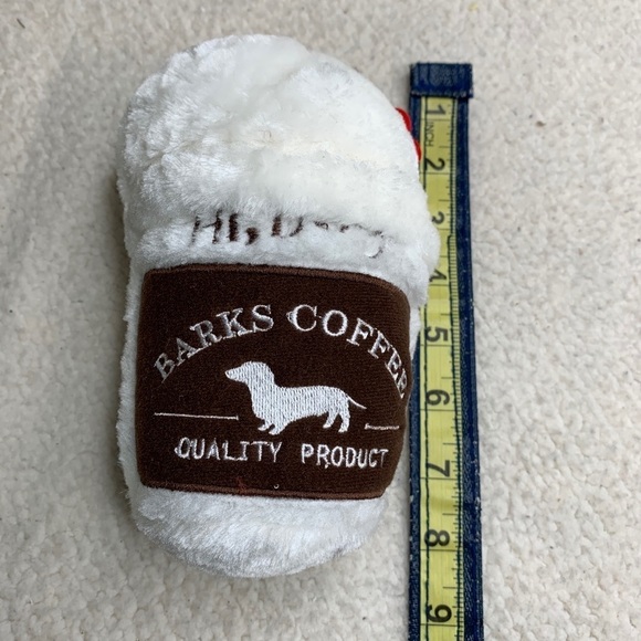 NEW Dog Puppy Squeaky Coffee Stuffed Toy - Picture 6 of 8